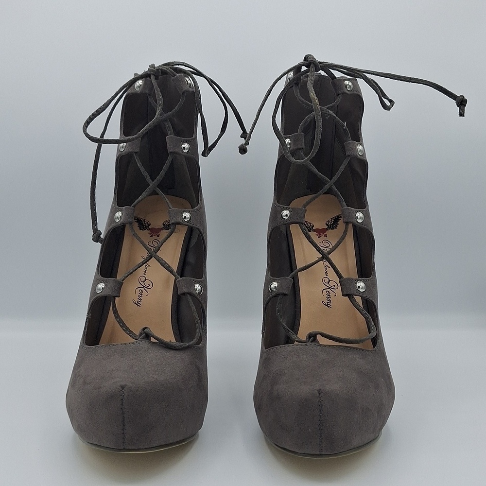 NEW Penny Loves Kenny Lace Up Closed Toe Platform Heels Size - 7.5 - Picture 3 of 16